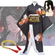 Cosplay Anime Demon Slayer Kibutsuji Muzan Kimono Full Set Women Uniforms Wig Sets Anime Halloween C