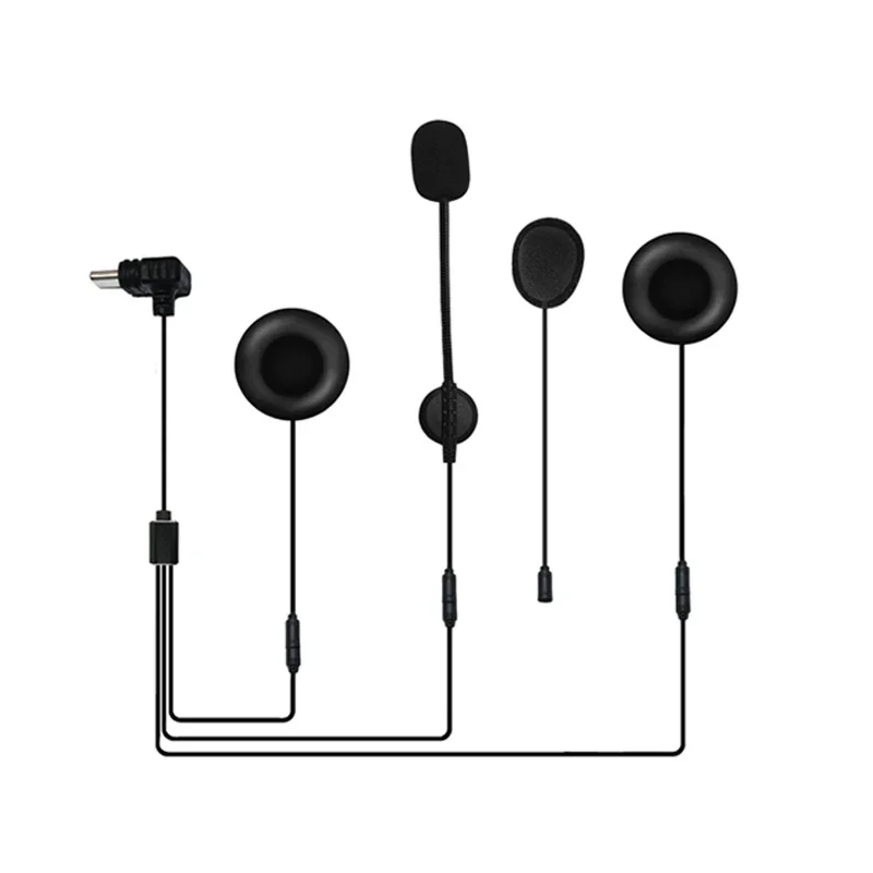 1/2PCS For EJEAS Q8 Motorcycle Helmet Intercom Type-C Interface Headset