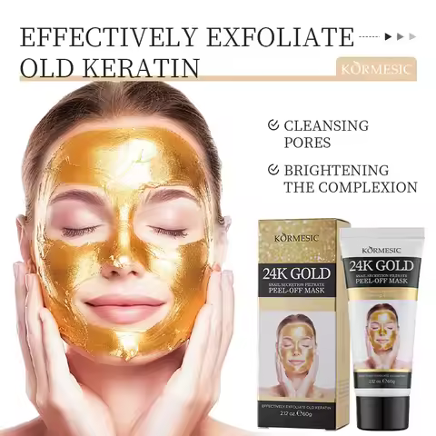 Kormesic 24K Gold Snail Peel-Off Facial Mask Moisturizing Nourishing Hydrating Face Masks Skin Care 
