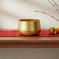 [tenlzsp0bc] Festive Gold Flower Pot Decorative Planter Metal Bowl Unique Interior Flowerpot for Sho