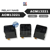 Black Nais Relay 5 Pin 12 VOLT ACM13221