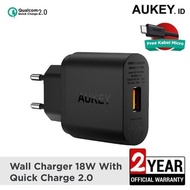BAGUS AUKEY CHARGER IPHONE SAMSUNG QUICK CHARGE 2.0 FAST CHARGING
