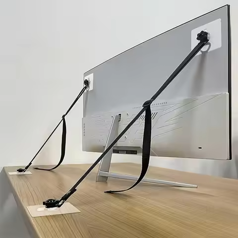 Adjustable TV Safety Straps Adhesive Anti Tip Furniture Anchors for Baby Proofing Flat Screens Fix T