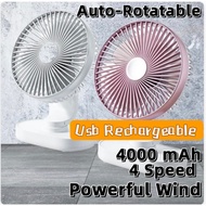 🌟Auto Rotation Oscillation Desktop Table Fan Rechargeable Usb Fan