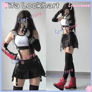 Tifa Lockhart  Cosplay Costume Game Final Fantasy Cosplay Costume Set FF TIFA Girl Uniforms Skirt Se