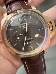 PAM00289 （錶+保養卡)😍第一代小太陽 Panerai Luminor 1950 8 Days GMT 18k / 750er Roségold PAM00289  18K玫瑰金