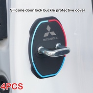 4PCS Silicone Auto Protect Door Lock Cover Accessories Case For Mitsubishi Attrage Xpander Lancer Tr