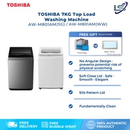 TOSHIBA 7KG Top Load Washing Machine AW-M801AM(SG) / AW-M801AM(WW) | Humanized Design | Fundamentall