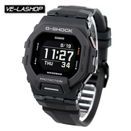 Velashop นาฬิกาข้อมือผู้ชายคาสิโอ Casio G-Shock G-SQUAD GBD-200 series สายเรซิ่นสีดำ เชื่อมต่อแอป G-