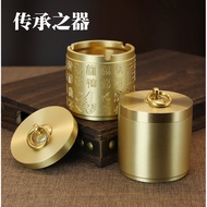 A/💲All Brass Car Ashtray Xiangyun Baifu Portable Windproof Prevent Fly Ash Household Ashtray Generation with Lid E0IV