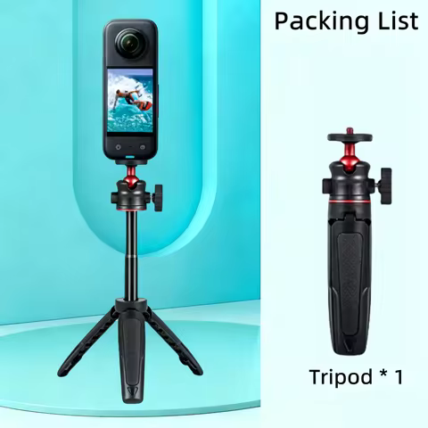 For Gopro Vlog Tripod Foldable Tripod Mini Portable Monopod for Go Pro Hero 11 10 8 7 Black Session 