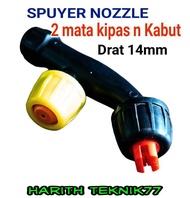 Nozzle Nozzel sparayer Elektrik cabang 2 model Y drat 14mm