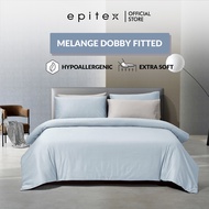 (New Arrival) Epitex 1600TC Melange Tencel Blend Dobby Fitted Sheet Set | Bedsheet Set