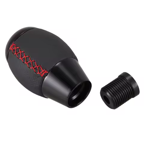 6 Speed Manual Red Stitching Black Leather Gear Shift Knob For Honda Civic EP3 EJ FD FA SI