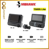 Mohawk T500S Lite 3 Channel Dash Cam DVR Premium Car Camera Dashcam 4K (2160P+1080P+1080P)