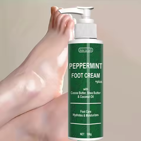 Mint Foot Cream - Moisturizes Skin - Alcohol-Free, Dry Feet Care Cream for Men and Women - Suitable 