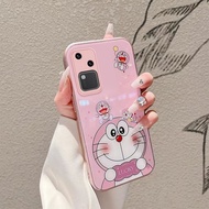 เคส Vivo V30 5G ลายการ์ตูนเคสกันกระแทกกับตัวปกป้องกล้องถ่ายรูปโดราเอมอนทำจากแก้วซิลิโคนเหลวหรูหราสำห