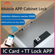 (rain)  Smart Drawer Lock Intelligent IC Card TTLock APP Cabinet Locker Unlock Electron