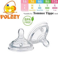 READY Dot Tommee Tippee Poleey Nipple (Anti Kolik) dengan Botol Leher