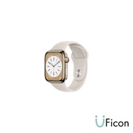 Apple Watch Series 8 GPS+Cellular Stainless Steel Case with Sport Band [iStudio by UFicon]