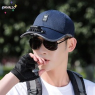 OKHALLO Fan Baseball Hat​​, Rechargeable Fan Built-in Fan​​ Fan Hat​​, ​​ Breathable ​​Foldable​​ ​​
