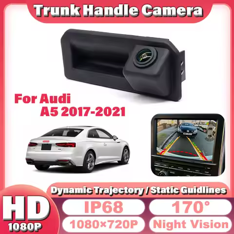 AHD 1080P Fisheye CCD Car Trunk Handle Rear View Reverse Camera For Audi Q2 Q2L Q3 Q5 Q5L A5 For Sko