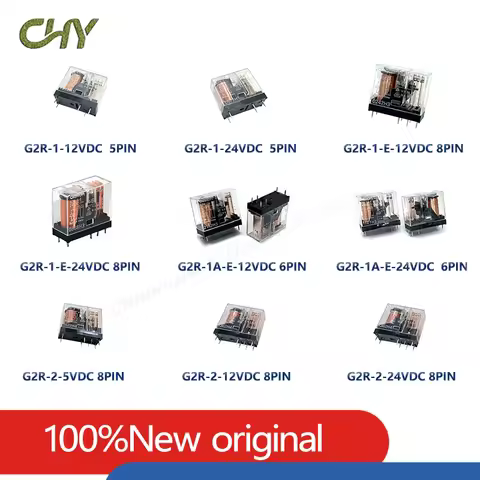 1-20Pcs/Lot G2R-1 G2R-2 G2R-1A-E G2R-1-E DC5V DC12V DC24V 5/6/8Pin 5/10/16A 250VAC Power Relay G2R 5
