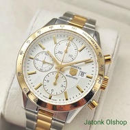 Tag Heuer Carrera Chronograph Automatic Demi Gold 18K CV2050 Caliber 16 Mint Like New Original Made 