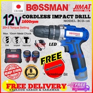 BOSSMAN Cordless Impact Drill BCD 12 i Japan Technology Bosch Makita BCD12I Driver
