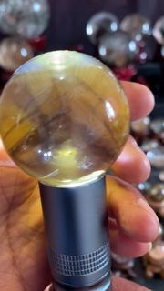 ❄️黃水晶球裡面有藍針還有好多金字塔銀山