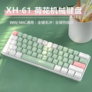 Mechanical Keyboard 61-Key Mini RGB Computer Notebook Dedicated Gaming Full-Key Hot Plug Game Red Ax