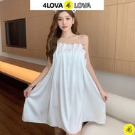 Váy Ngủ 2 Dây Nhún Ngực Lụa Pháp Cao Cấp Dáng Suông 4LOVA