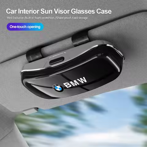 Car Emblem Sun Visor Glasses Case Sunglasses Storage Gift Box For BMW M E46 E90 E60 F30 G20 X1 X2 X3
