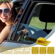 JUSTO EZ Pass Holder, Detachable Universal Electronic Toll Pass Clip, Easy Install  Printed Durable 