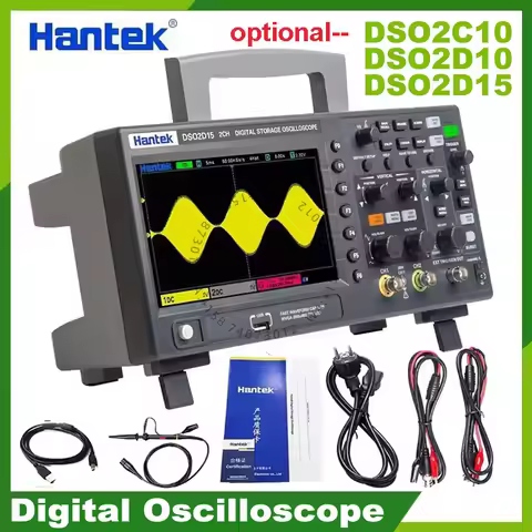 Hantek DSO2D15 DSO2C10 2D10 Digital Oscilloscope 2 chan nels 100Mhz/150Mhz Storage USB Osciloscopio 
