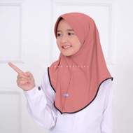 Amora Jilbab Bergo Hamidah Anak Hijab Instan Jersey Premium Kerudung Anak Sekolah Polet Pet Antem