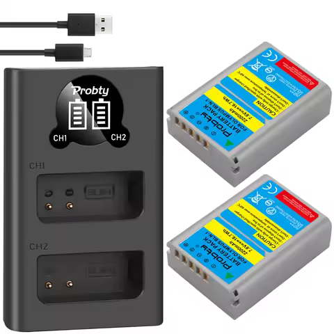 2 Pcs 2200mAh BLN-1 PS BLN1 PS-BLN1 Battery + Smart Dual LED USB Charger for Olympus OM-D E-M1 E-M5 