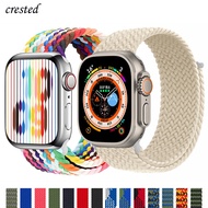 Braided Solo Loop For Apple watch Band 44mm 40mm 49mm 45 mm 41mm 38mm 42mm Elastic bracelet iWatch series 8 se 7 3 6 Ultra Strap