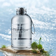 3 Liter Water Bottles with Times to Drink Motivational Straw Sports Big Jug with Handle Leak Proof B