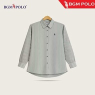 PRELOVED BGM POLO LADIES OXFORD STRIPED FULL BUTTON WITH LOGO