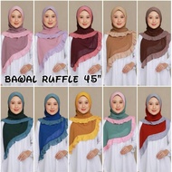Tudung Bawal Chiffon Awning Ruffles 2-tone (borong)
