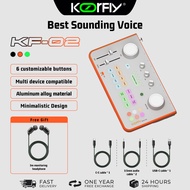KoorFly Sound Card KF02 Mixer Capacitance Microphone Set Eliminate Original Songs 48V Audio Interfac