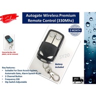 Autogate Door Wireless Premium Remote Control 330Mhz / 433Mhz DIP Switch Auto Gate Controller - 5326P (Battery included)