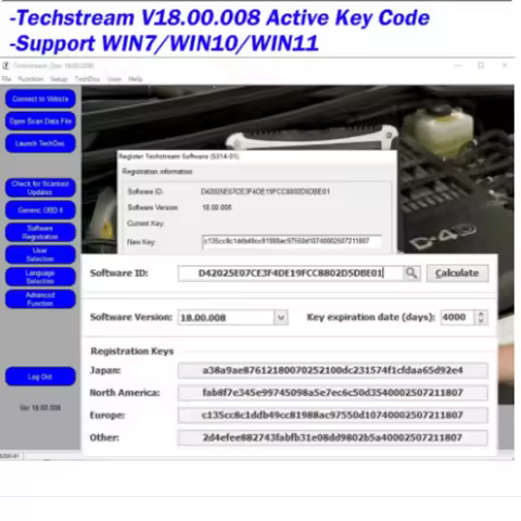 Newest Version FOR TOYOTA TIS Techstream 18.00.008 software Link and Active Code Work with MINIVCI M