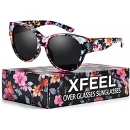 Xfeel Polarized Over Glasses Sunglasses for Women Sunglasses that Fit Over Glasses UV400 Protection 