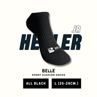 (แพ็ค 4 คู่สุดคุ้ม) BELLE HEALER JR ถุงเท้าพื้นขนหนู 100%เต็มฝ่าเท้า หนานุ่ม ข้อตาตุ่ม Ankle Socks