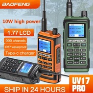 2023 寶峰 UV-17 PRO 高功率對講機 Type-C 充電器 VHF UHF 帶分區功能 FM 收音機防水雙向收音機