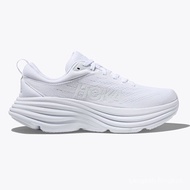HOKA hoka one bondi 8 untuk lelaki kasut larian serba hitam maraton menyerap hentakan ringan putih w