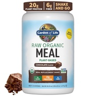 Garden of Life Meal Replacement Shakes, Vegan Protein Powder, Raw Organic Protein Powder, Chocolate 