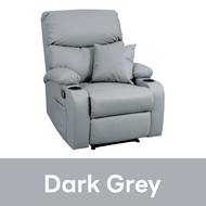 Future Living Recliner รีไคลเนอร์ โซฟาปรับนอน โซฟาดูหนัง เก้าอี้พักผ่อน รุ่น Huggo มีช่องที่วางแก้ว